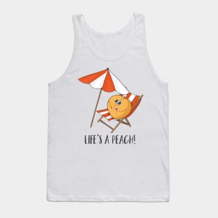 Life's a Peach - Funny Fruity Beach Gift Tank Top